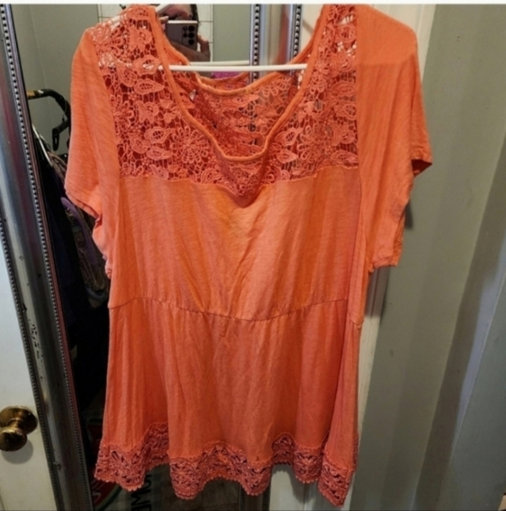 Torrid coral blouse size 3
